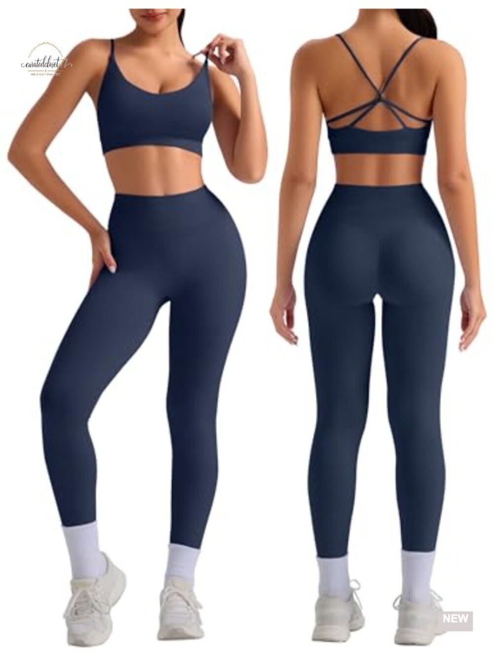 Women's Seamless Workout Set Sports Bra High Waist Leggings